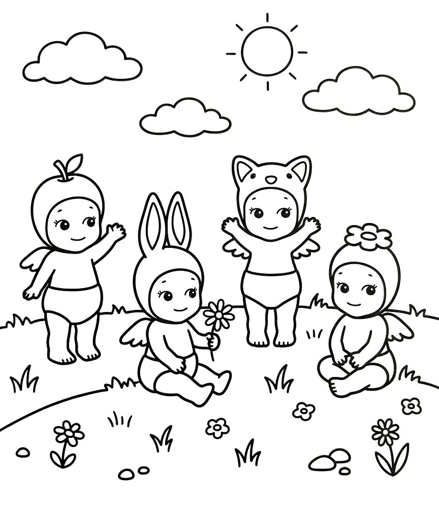 Sonny Angel kolay Çiz Boyama Sayfası