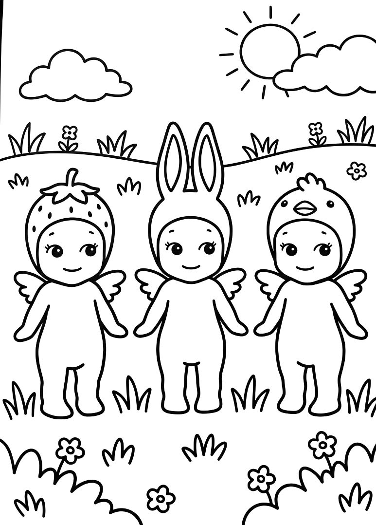 Sonny Angel temel Çiz Boyama Sayfası