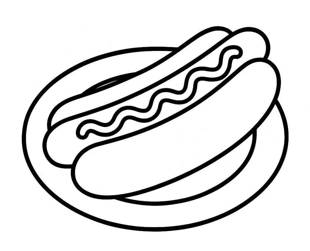 Sosisli Sandviç Görüntü Boyama Sayfası
