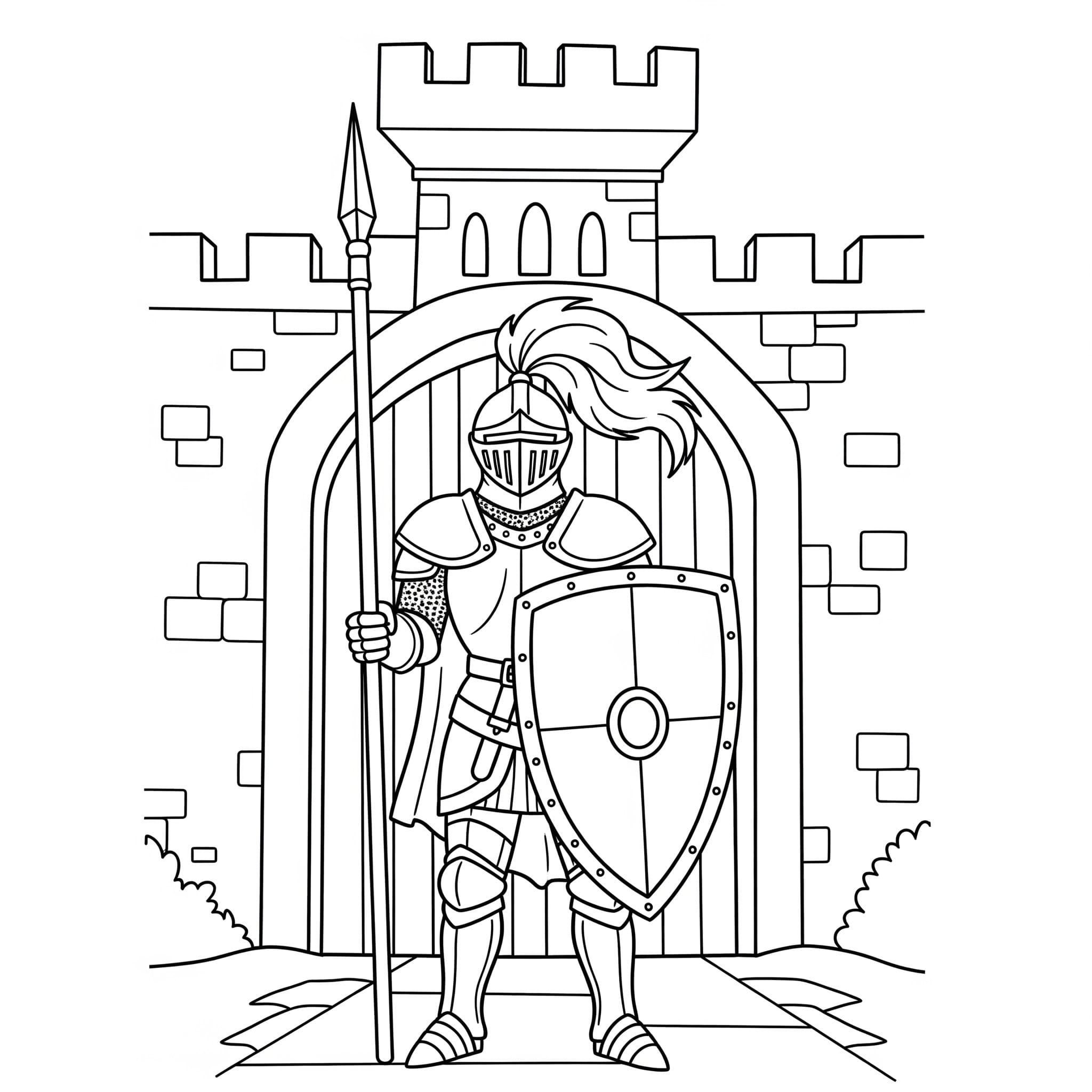 Şövalye 8 Boyama Sayfası