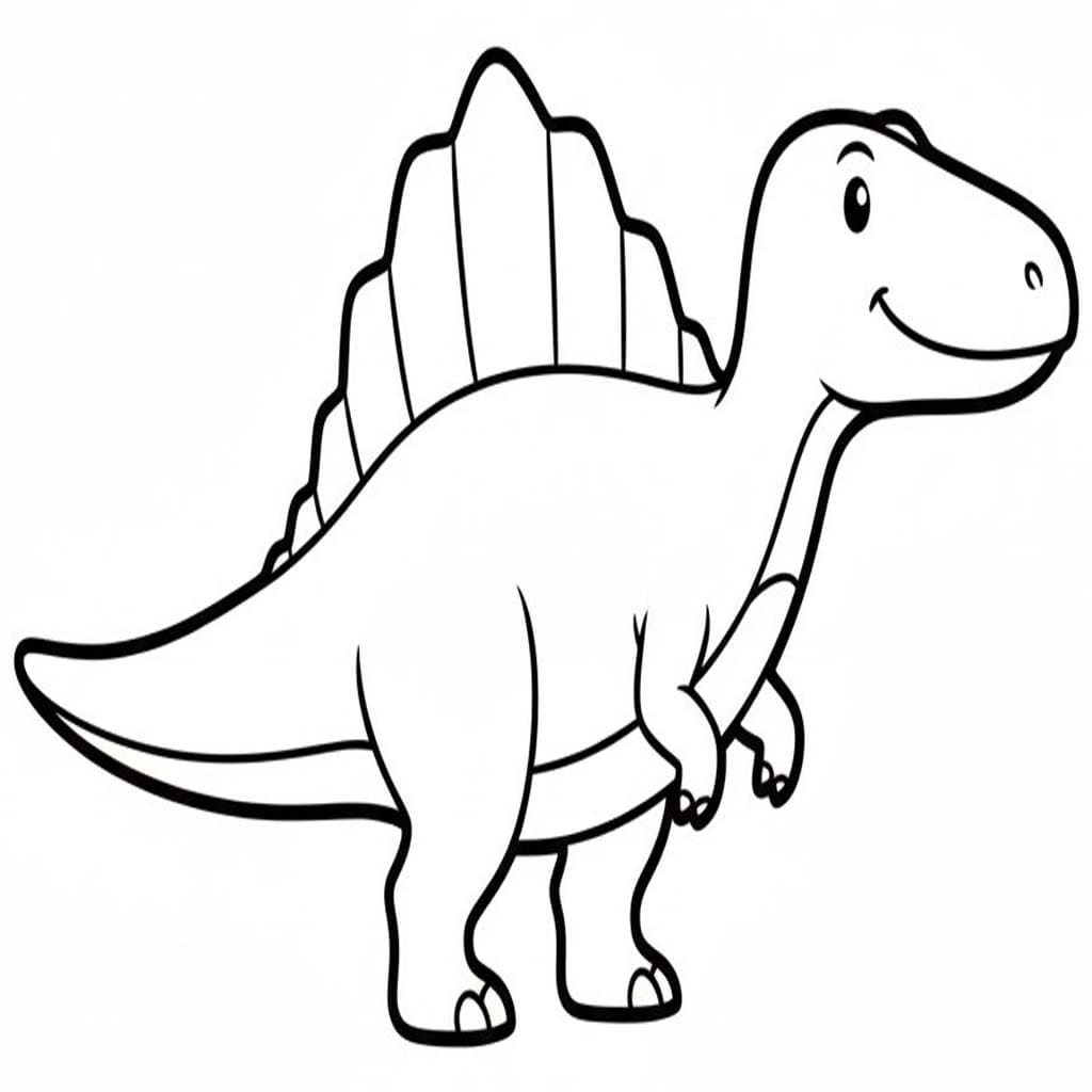 Spinosaurus Çizim Boyama Sayfası