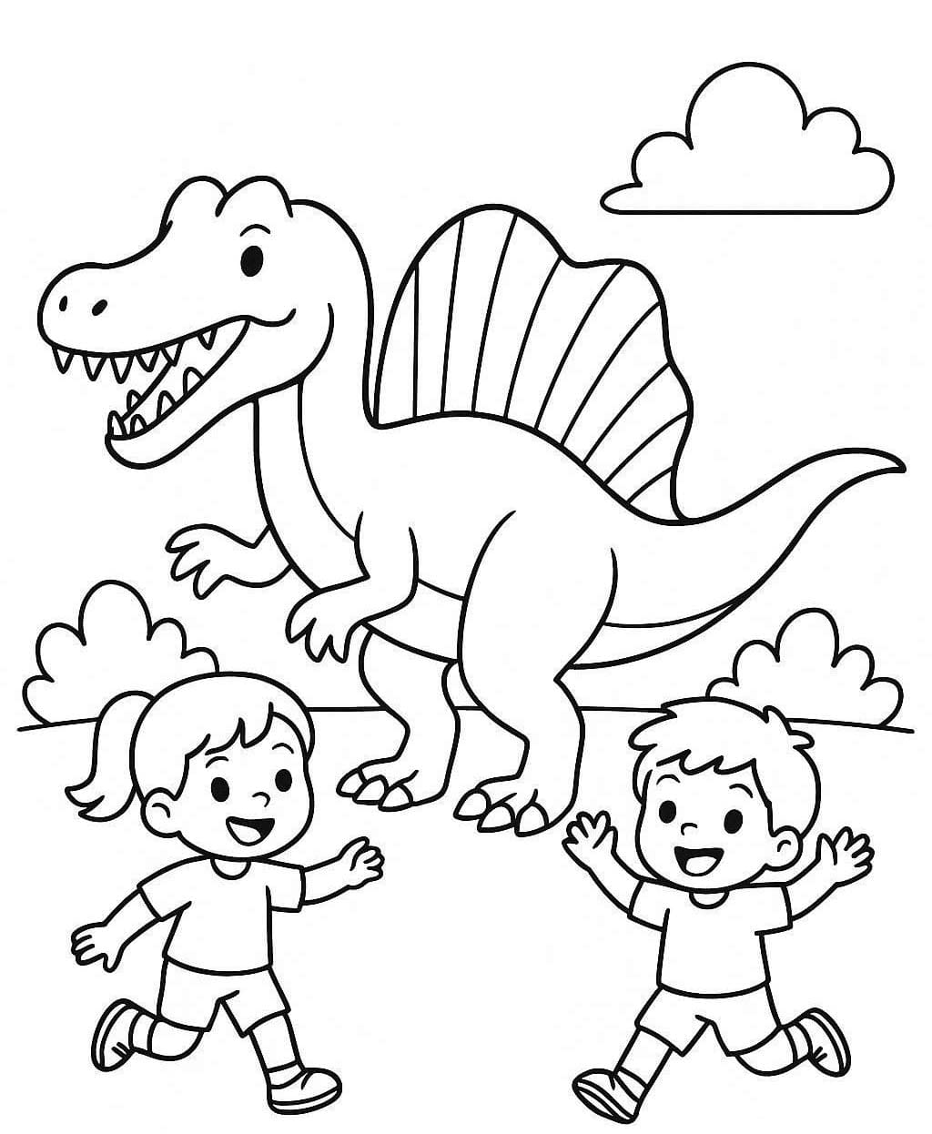 Spinosaurus ücretsiz yazdırılabilir Boyama Sayfası