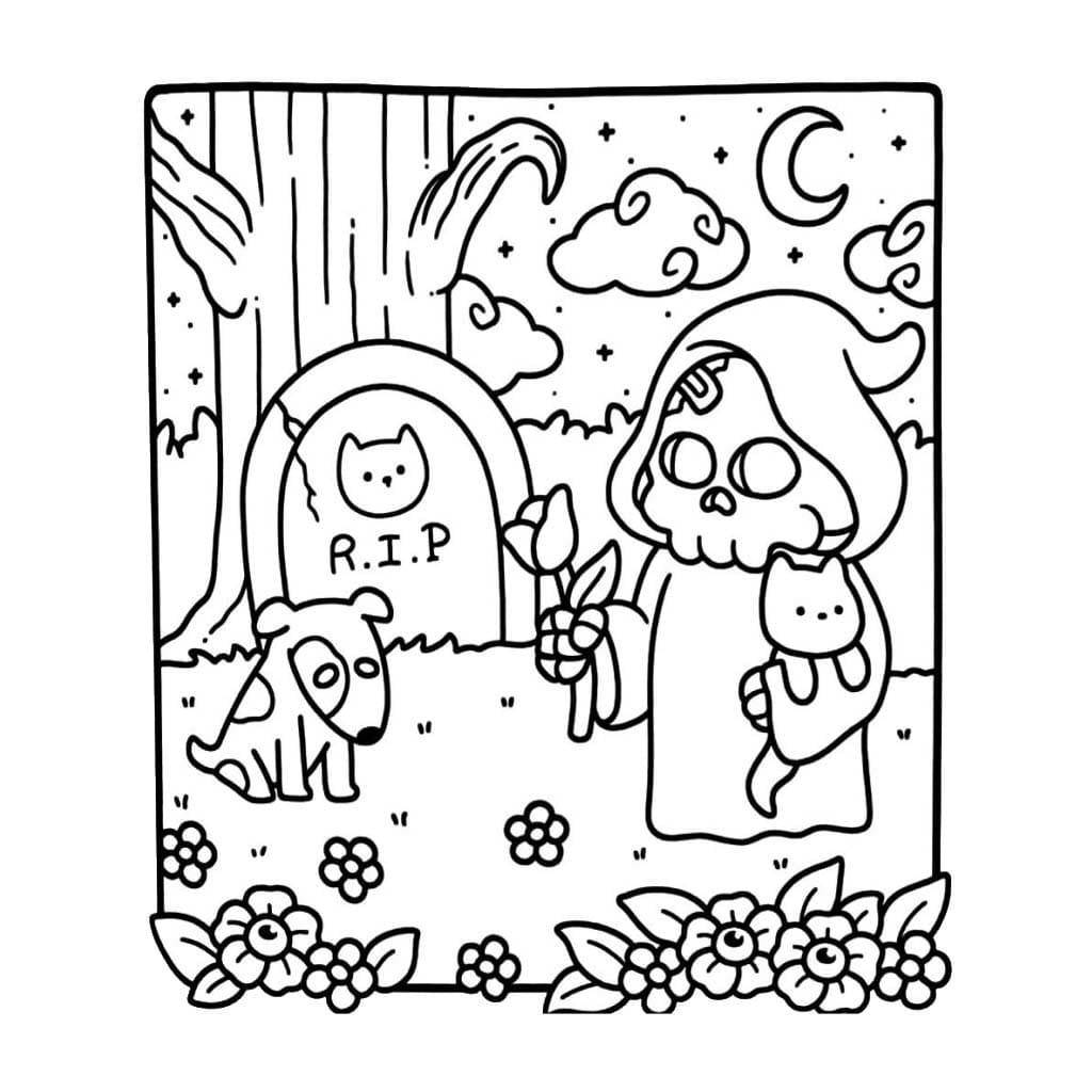 Spooky Cutie Çiz 1 Boyama Sayfası