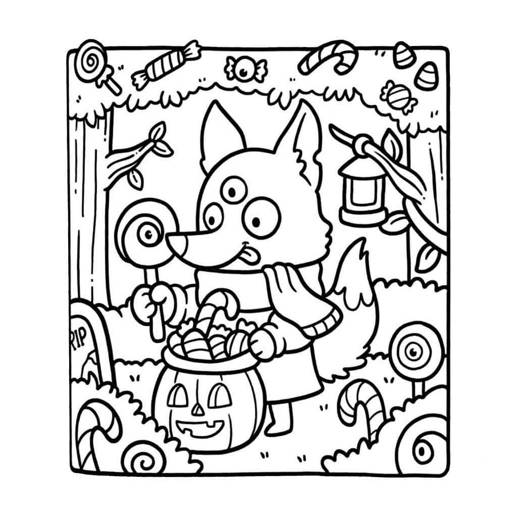 Spooky Cutie çocuklarını çizin Boyama Sayfası