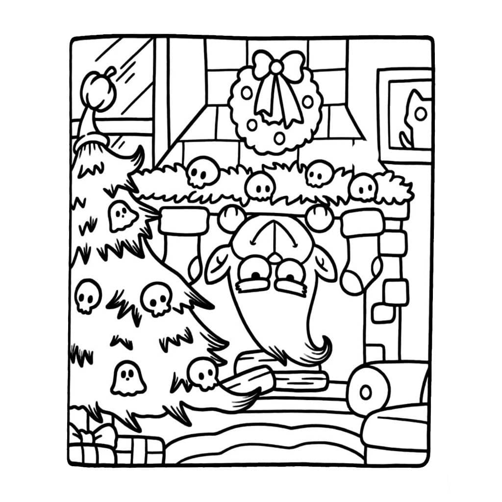 Spooky Cutie'nin Çizimi Boyama Sayfası