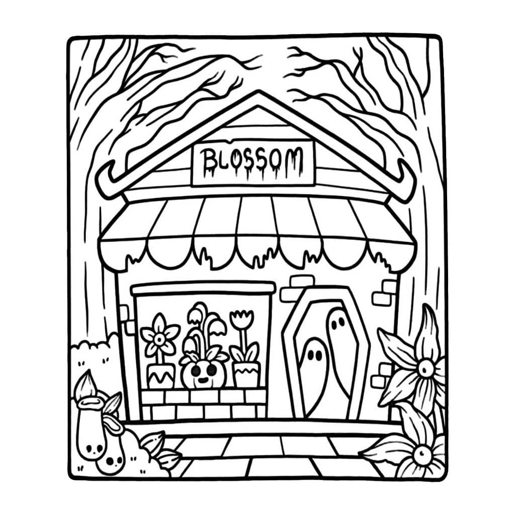 Spooky Cutie'nin temel Boyama Sayfası