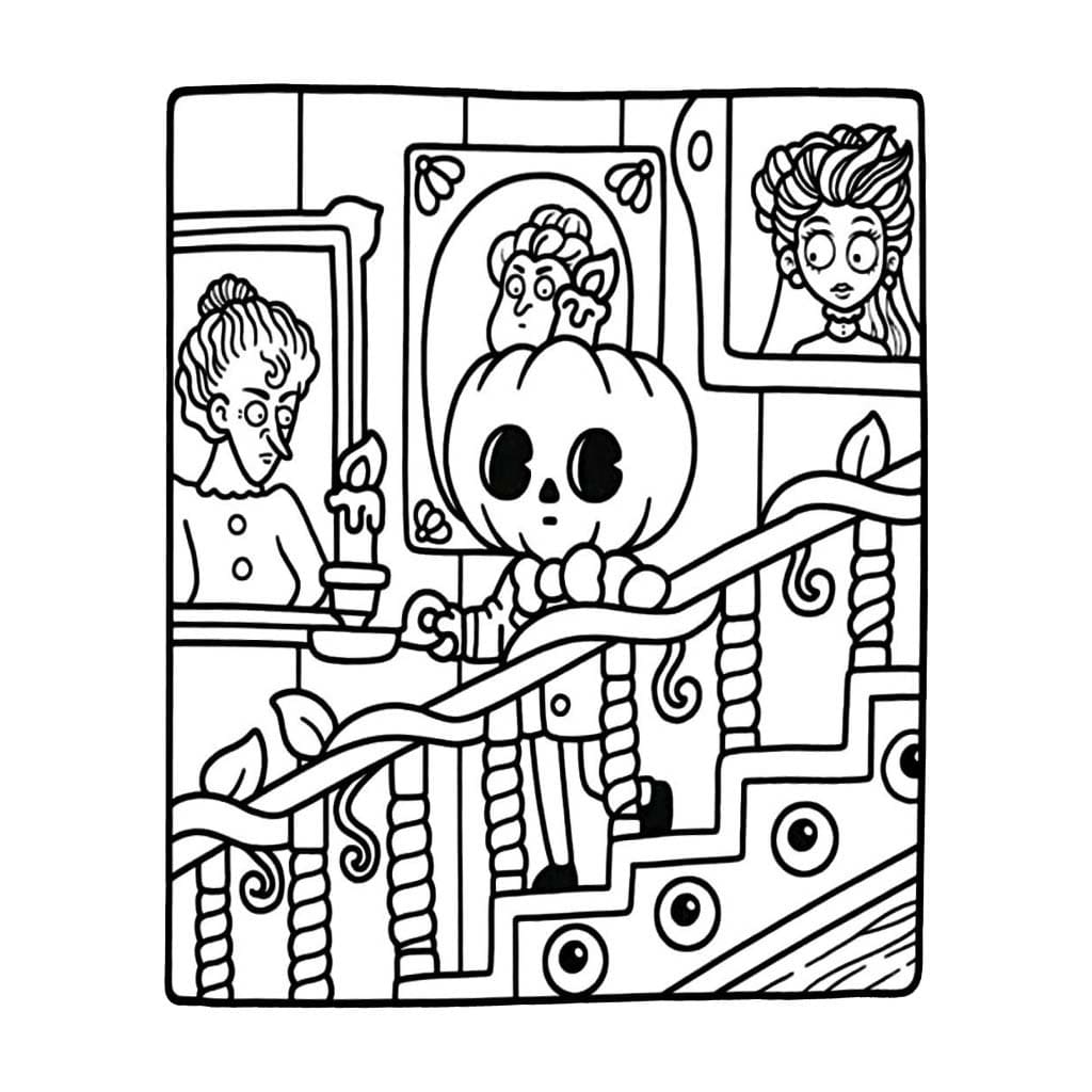 Spooky Cutie'yi çok normal Boyama Sayfası