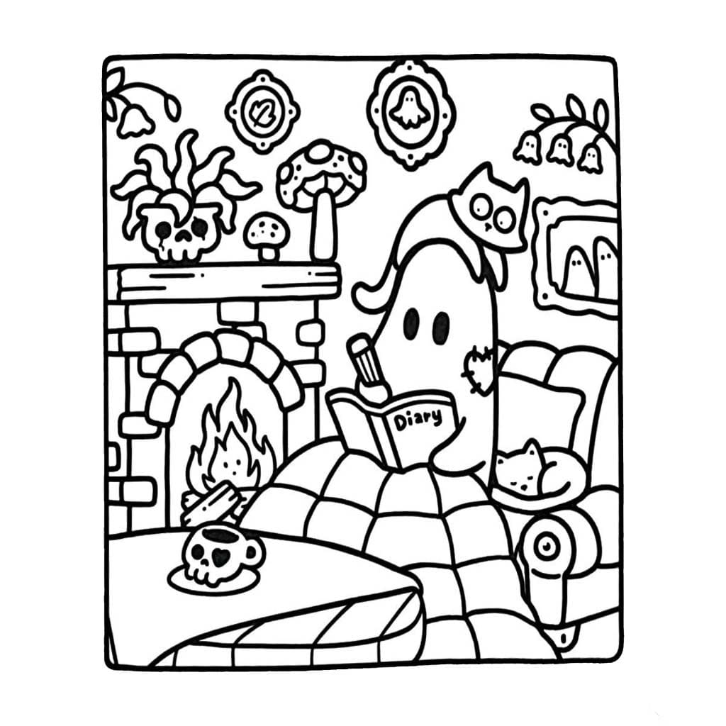Spooky Cutie'yi normal Boyama Sayfası