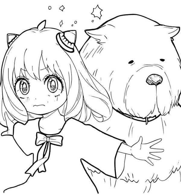 Spy x Family Ücretsiz Boyama Sayfası