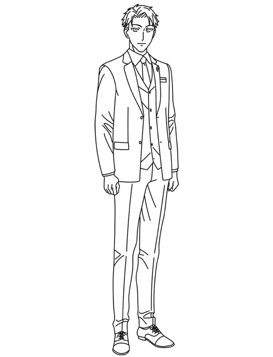 Spy x Family çocuklar için yazdırılabilir Boyama Sayfası