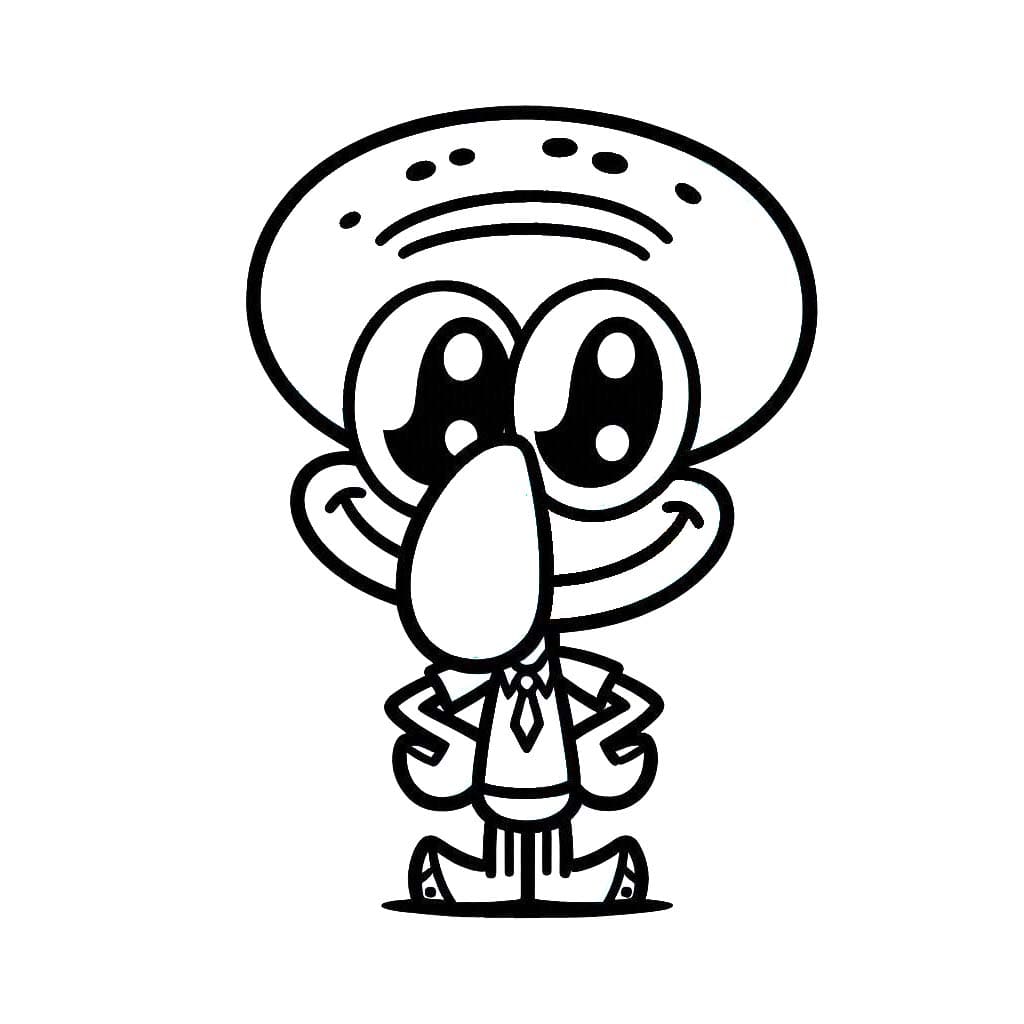 Squidward Dokunaç 2 Boyama Sayfası