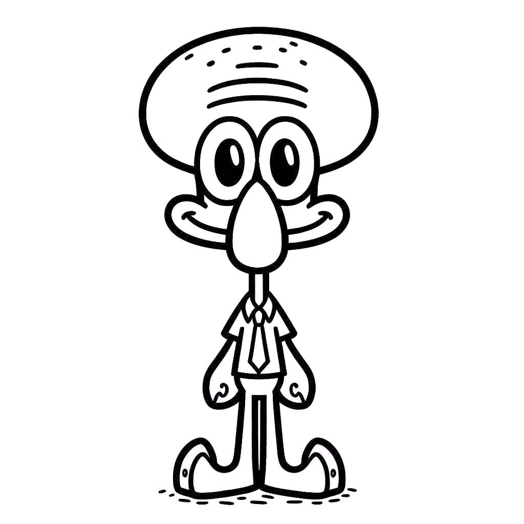 Squidward Dokunaç 6 Boyama Sayfası