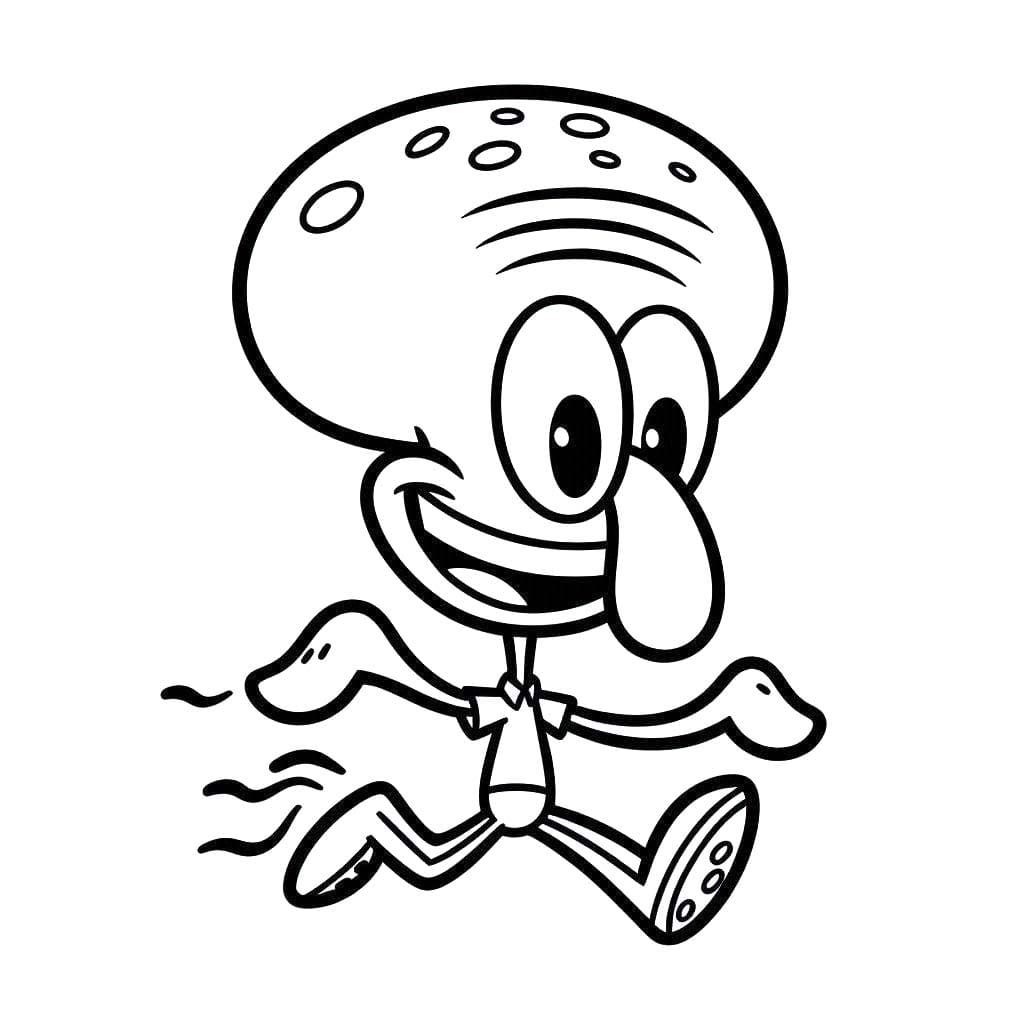 Squidward Dokunaç Temel Boyama Sayfası