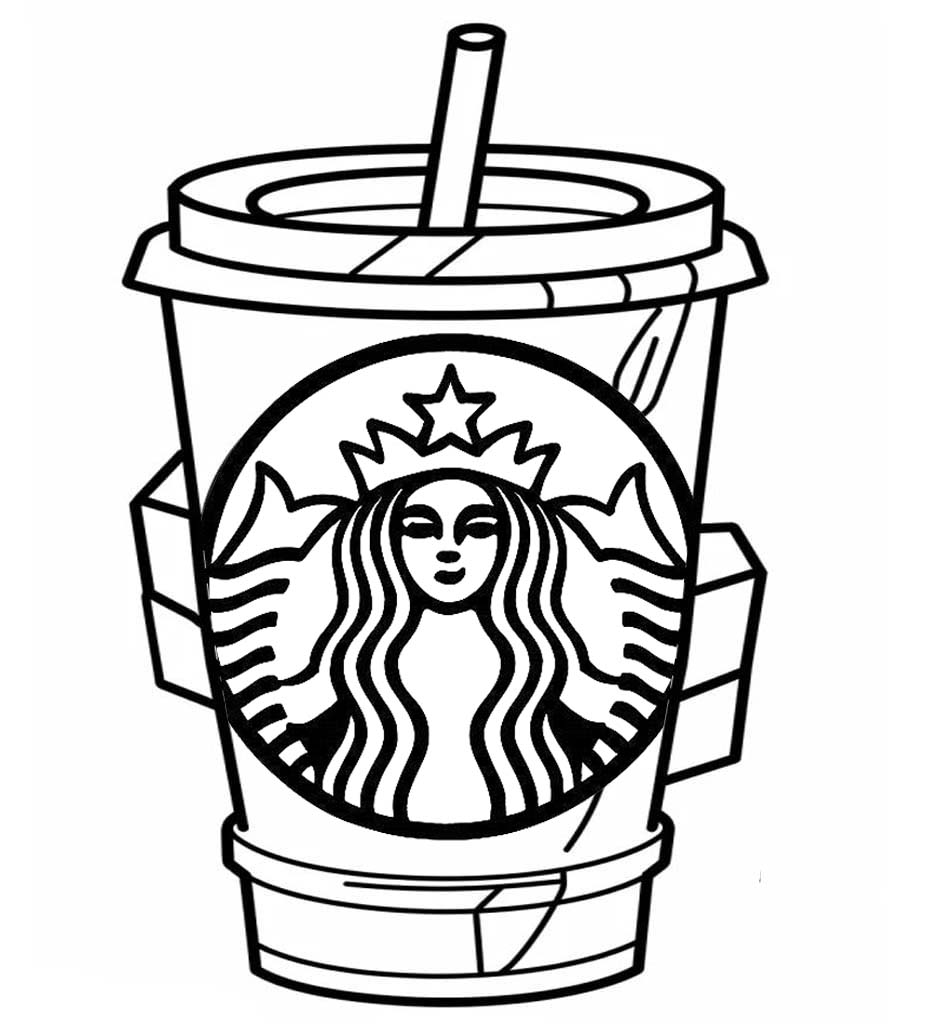 Starbucks Yazdırılabilir Çiz Boyama Sayfası