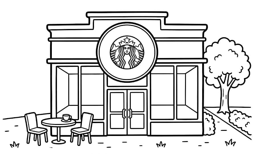 Starbucks ücretsiz Boyama Sayfası