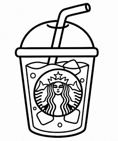 Starbucks yazdırılabilir Boyama Sayfası