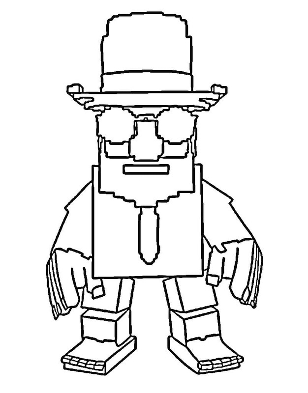 Steal a Brainrot çocuklar için basit Boyama Sayfası