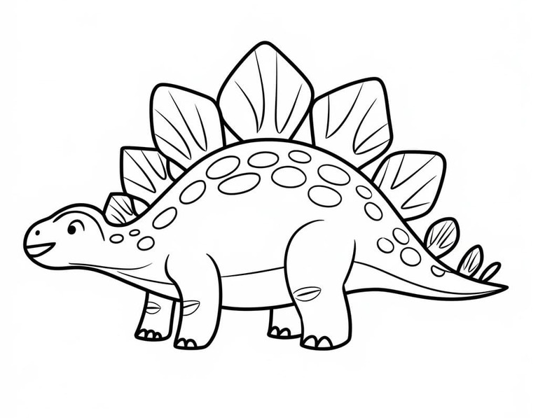 Stegosaurus Çizim Boyama Sayfası