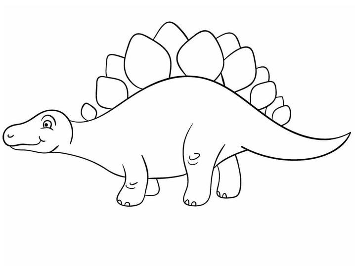 Stegosaurus Yazdırılabilir Çiz Boyama Sayfası