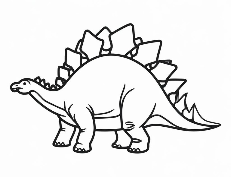 Stegosaurus resim Boyama Sayfası