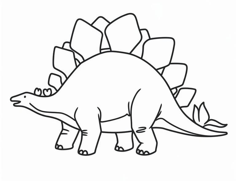 Stegosaurus ücretsiz yazdırılabilir Boyama Sayfası