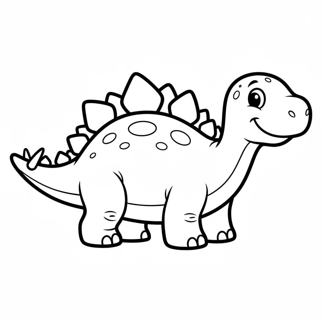 Stegosaurus ücretsiz Boyama Sayfası