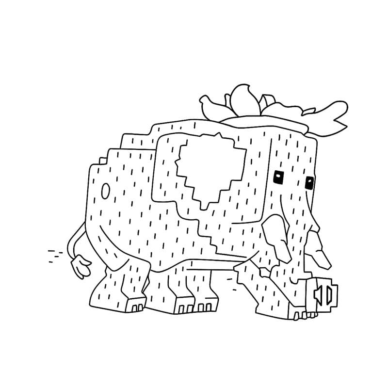 Strawberry Elephant ücretsiz Boyama Sayfası