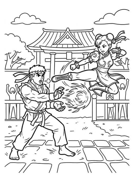 Street Fighter Basit Boyama Sayfası
