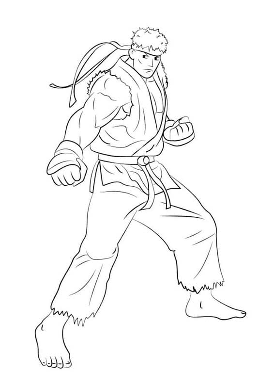 Street Fighter resim Boyama Sayfası