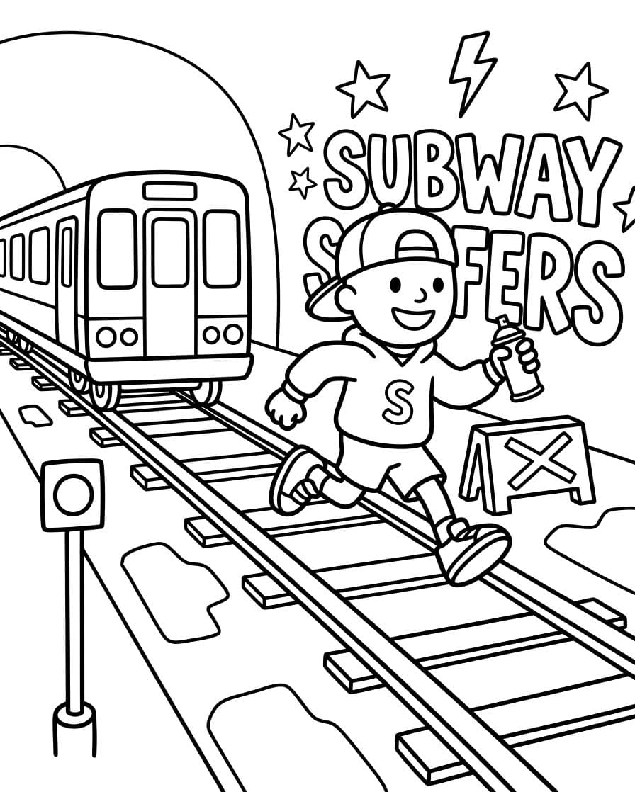 Subway Surfers Basit Boyama Sayfası