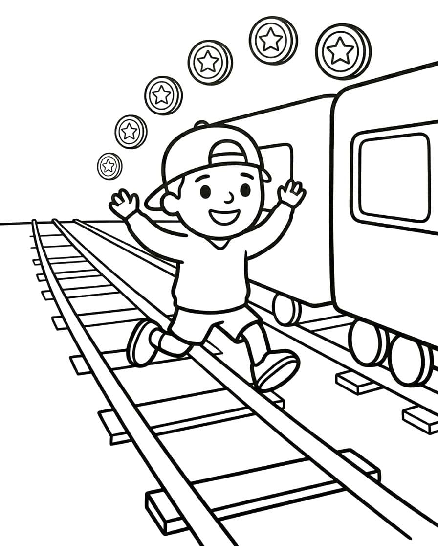 Subway Surfers Çizim Boyama Sayfası