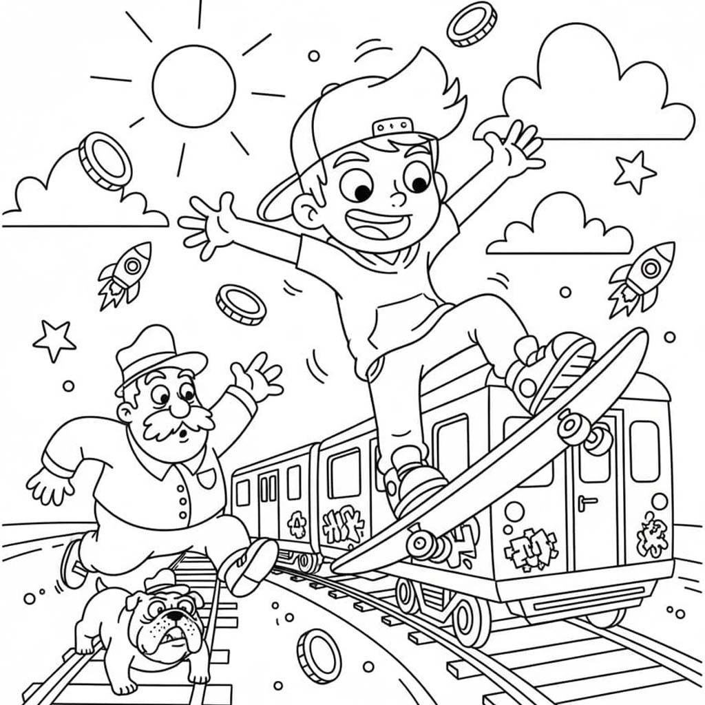 Subway Surfers Kolay Boyama Sayfası