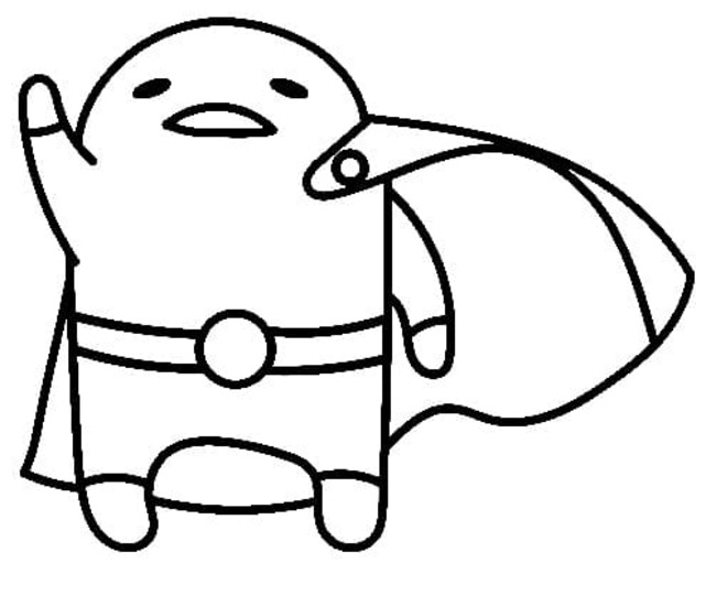 Süper Gudetama'yı çiz Boyama Sayfası