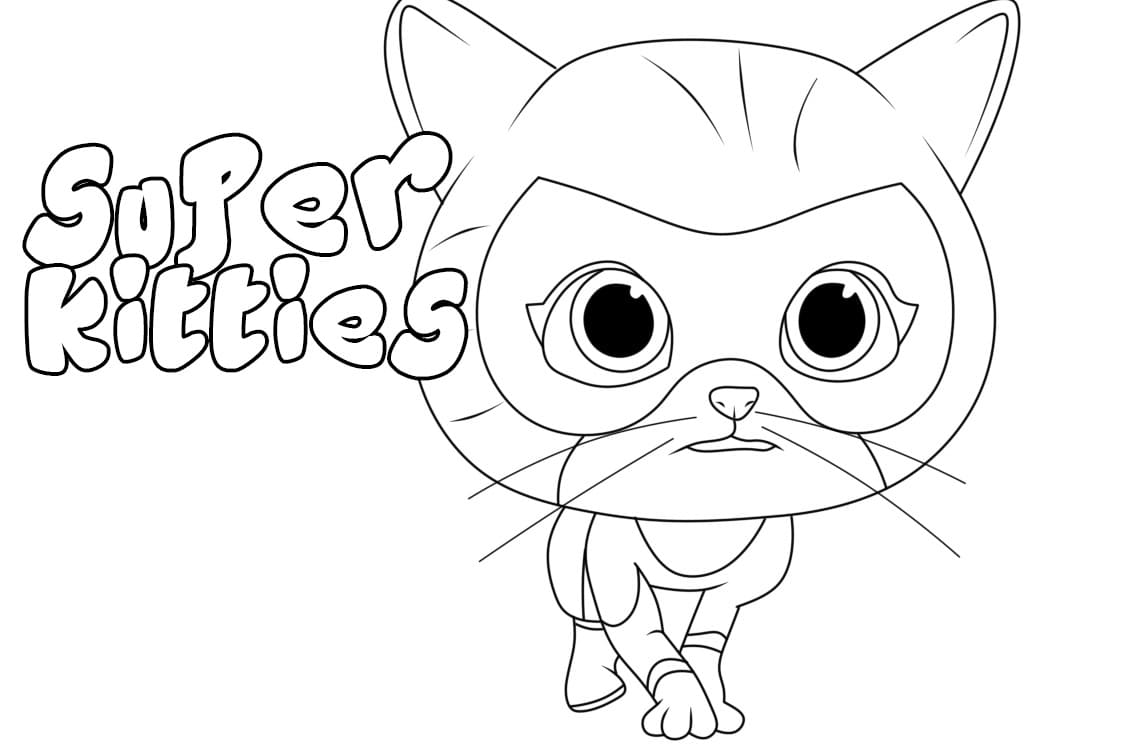 Süper Kediler 4 Boyama Sayfası