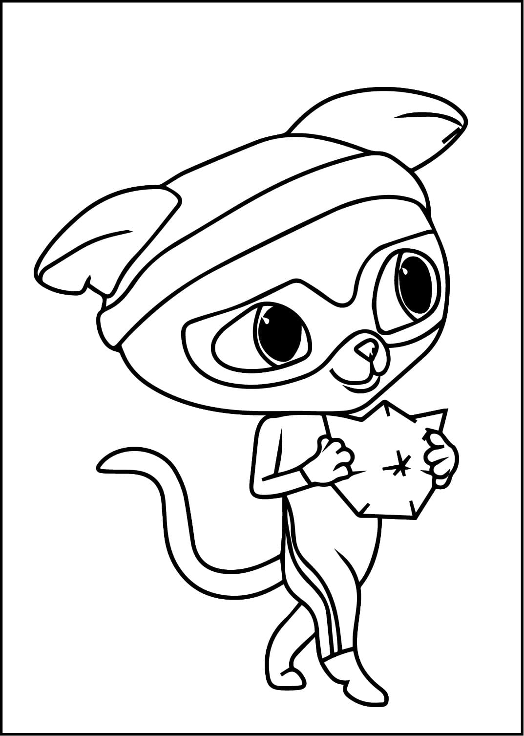 Süper Kediler 8 Boyama Sayfası