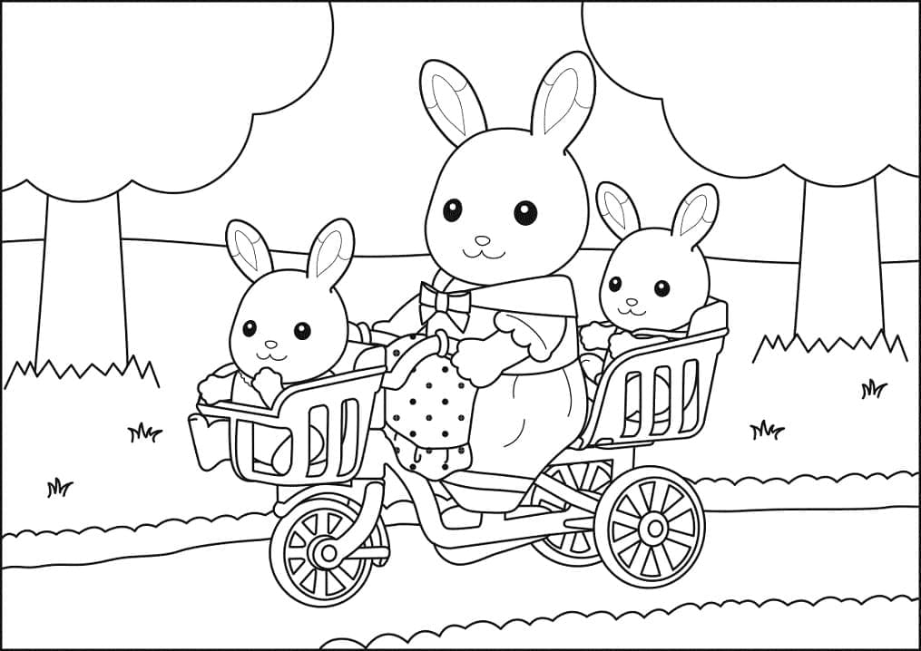 Sylvanian Families Çizim Boyama Sayfası