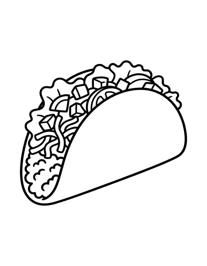 Taco Temel Boyama Sayfası