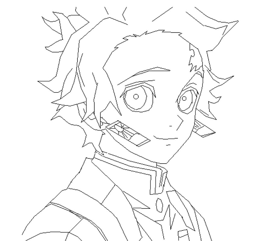 Tanjiro çocuklar için yazdırılabilir Boyama Sayfası