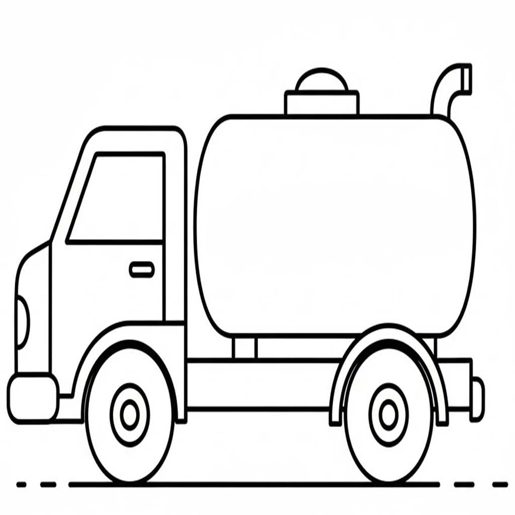 Tanker Kamyonu 2 Boyama Sayfası