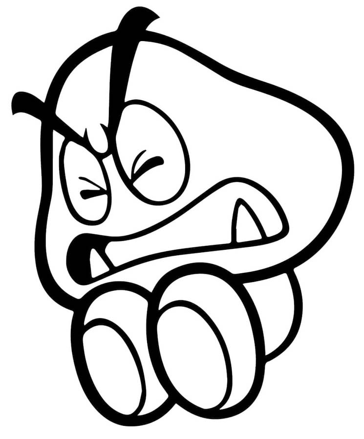 Taslak Goomba Boyama Sayfası