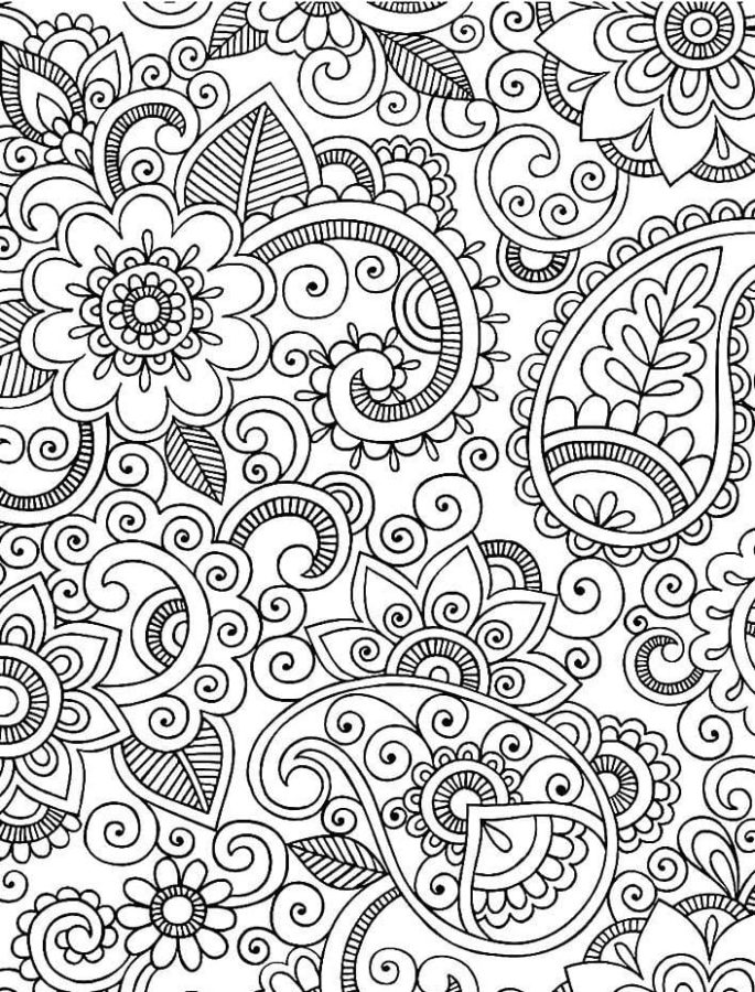 Tekrarlayan desen kalıpları. Boyama Sayfası