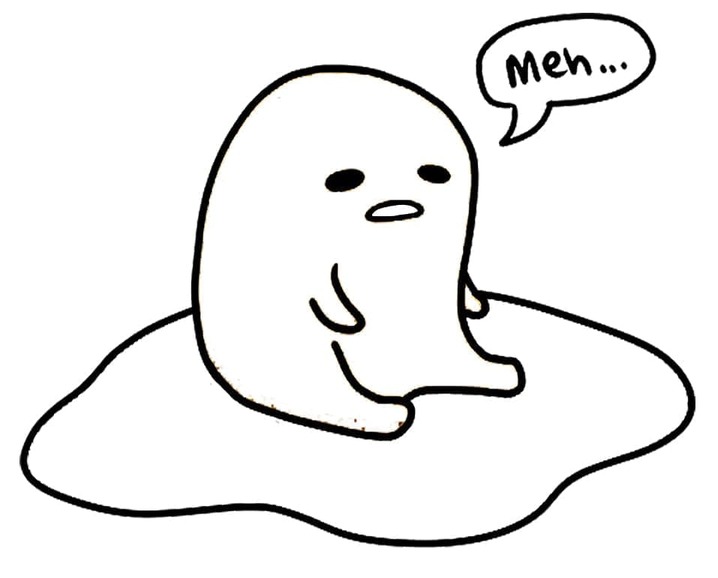 Tembel Gudetama Yazdırılabilir Çizimi Boyama Sayfası