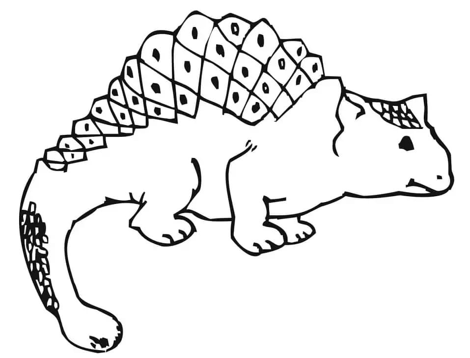 Temel Ankylosaurus Boyama Sayfası