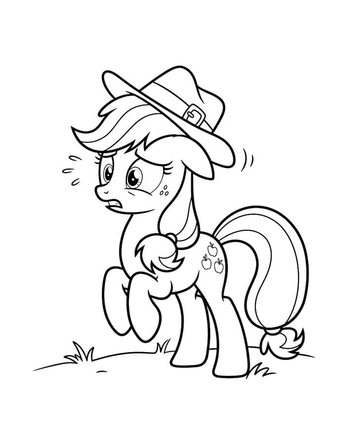 Temel Applejack resim Boyama Sayfası