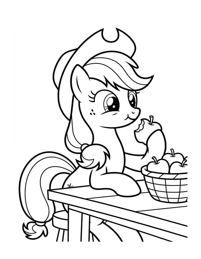 Temel Applejack Boyama Sayfası