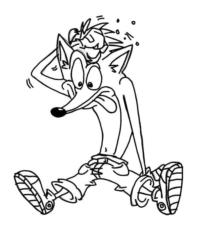 Temel Crash Bandicoot Boyama Sayfası