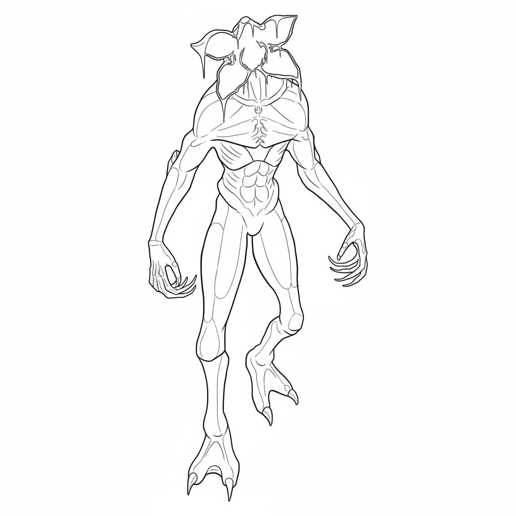 Temel Demogorgon Çizim Boyama Sayfası