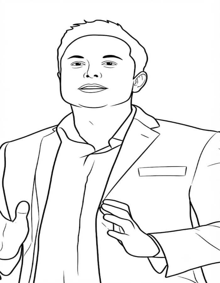 Temel Elon Musk resim Boyama Sayfası