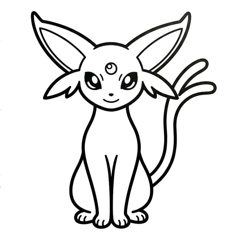Temel Espeon Boyama Sayfası