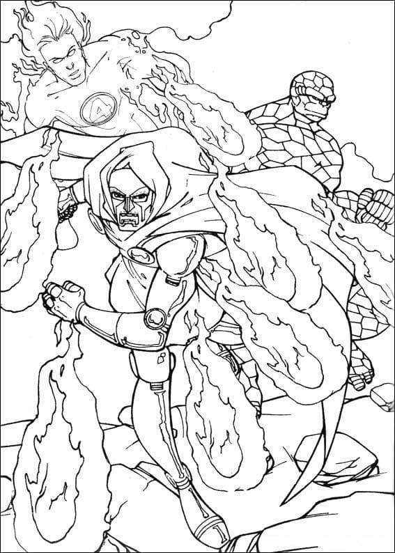 Temel Fantastik Dörtlü Çizim Boyama Sayfası